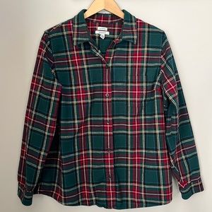 LL Bean Plaid Flannel Shirt size 1X